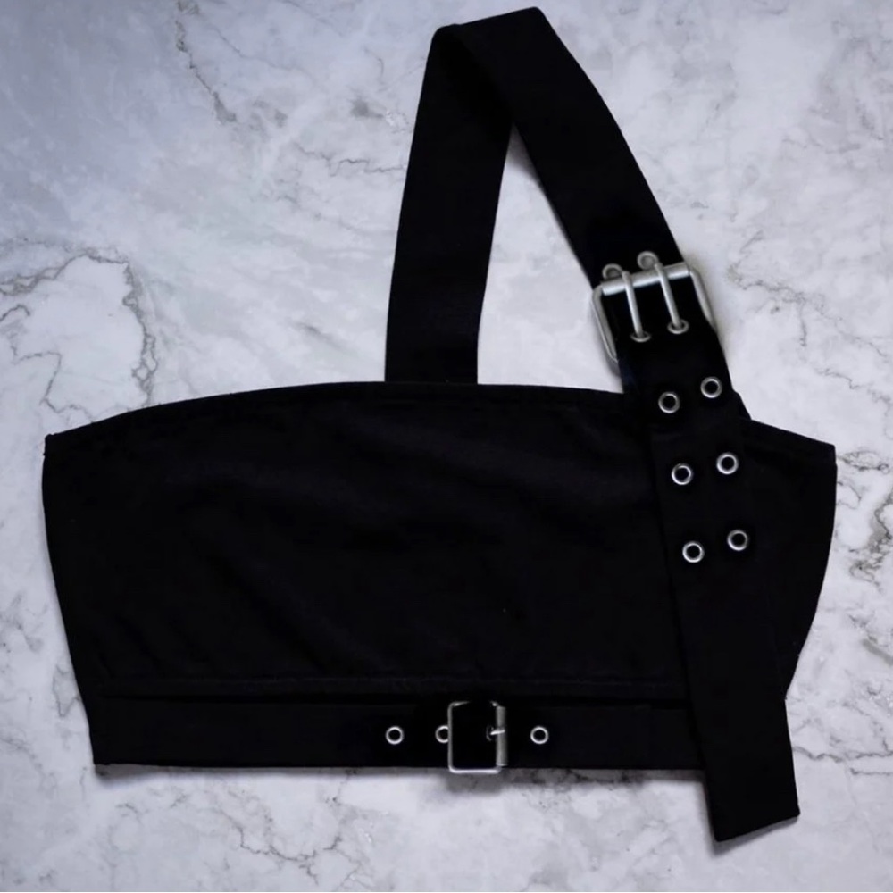 Lychee the Label’s Sesame Cross Strap Crop Top, Size Small